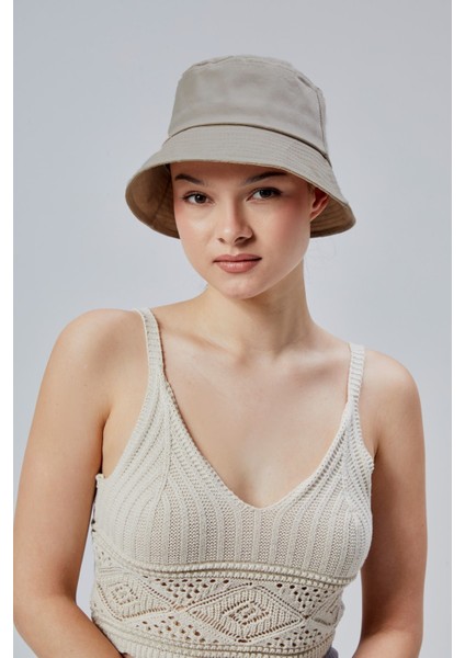 Yazlık Kumaş Kova Şapka, Erkek Kadın Düz Balıkçı Bucket Şapka,