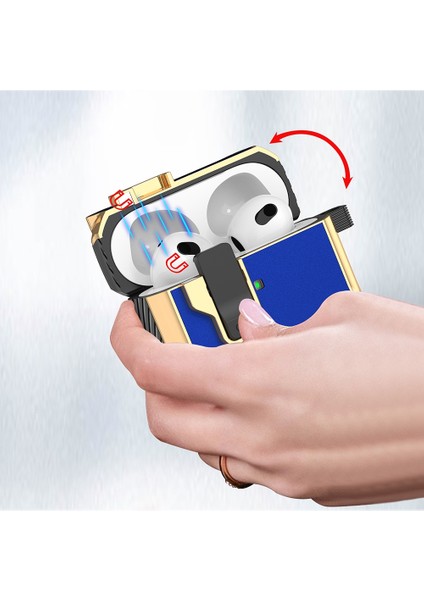 Apple Airpods 3 Için Koruyucu Kapak Bluetooth Kulaklık Kılıfı Tpu+Pc+Donanım Otomatik Açılır Kilitli Darbeye Dayanıklı Kapak-Yeşil (Yurt Dışından) fiyatları