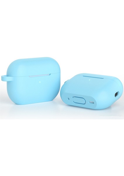 Airpods Pro 2 Için Bluetooth Kulaklık Düz Tabanlı Silikon Koruyucu Kılıf Anti-Çizik Anti-Damla Kapak-Mavi (Yurt Dışından)