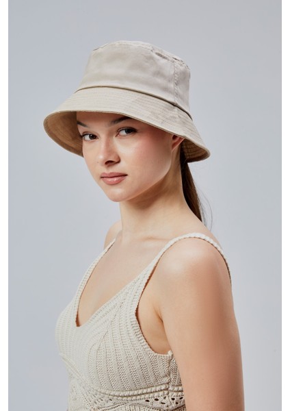 Yazlık Kumaş Kova Şapka, Erkek Kadın Düz Balıkçı Bucket Şapka, Unisex