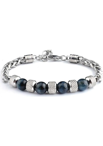 Siyah Kaplangözü&çelik Kombinasyonlu Uzunluk Ayarlanabilir Avangart Erkek Bileklik fiyatları