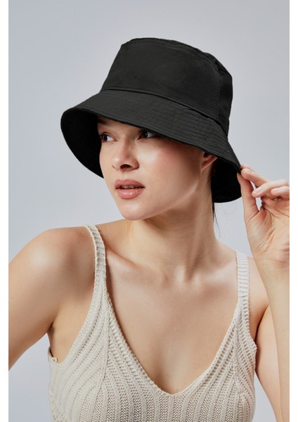 Yazlık Kumaş Kova Şapka, Erkek Kadın Düz Balıkçı Bucket Şapka, Unisex