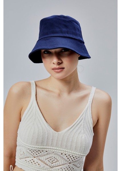 Yazlık Kumaş Kova Şapka, Erkek Kadın Düz Balıkçı Bucket Şapka, Unisex