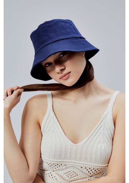 Yazlık Kumaş Kova Şapka, Erkek Kadın Düz Balıkçı Bucket Şapka, Unisex