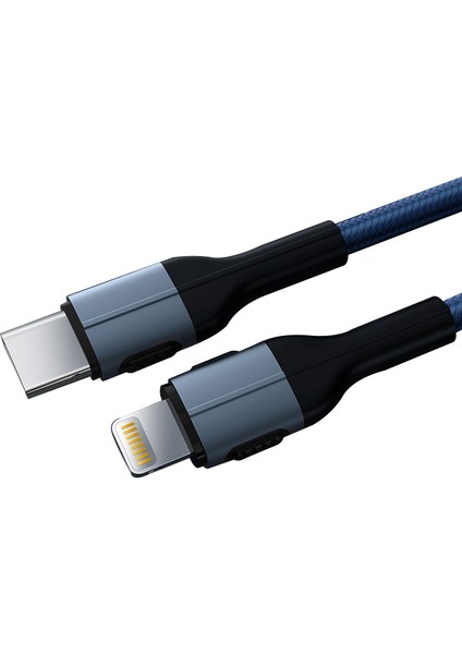 iPhone 15 Serisi Için 1m Type-C-Lightning Veri Kablosu Pd 20W Cep Telefonu Hızlı Şarj Kablosu-Mavi (Yurt Dışından)