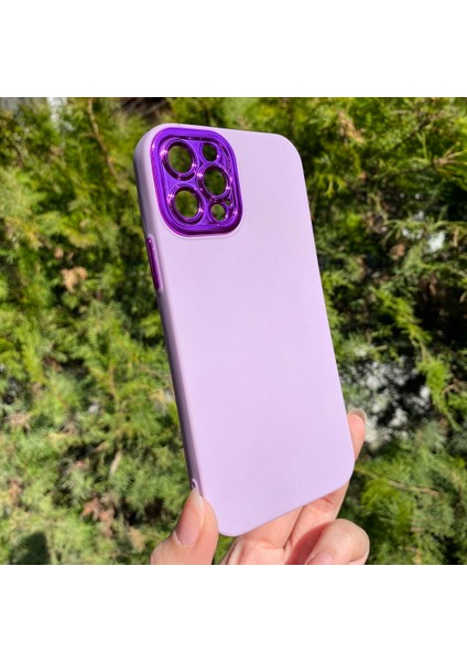 iPhone 12 Pro Mor Metal Kamera Korumalı Silikon Kılıf fırsatları