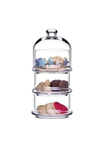 96986 Villa Patisserie 3 Katlı Kapaklı Kase Saklama ( 1 Adet )