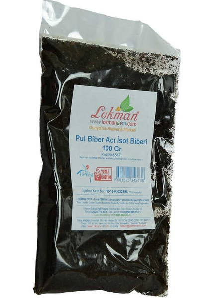 Pul Biber Acı İsot Biberi 100 gr Paket modelleri