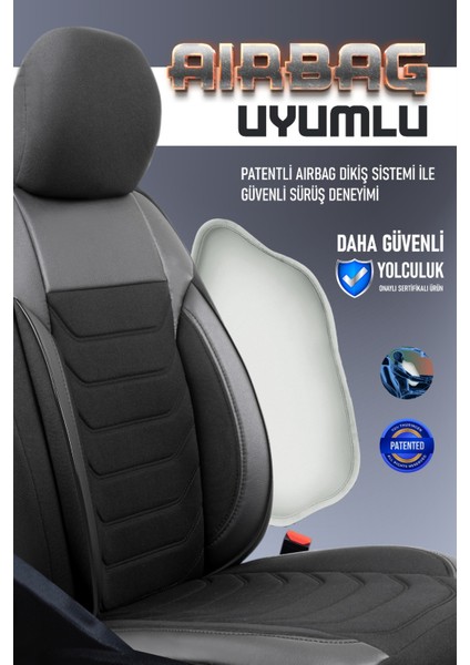 Isuzu D-Max Yeni Yarı Deri Oto Koltuk Kılıfı Ön Arkatakım Karbon Serisi Siyah Fs modelleri