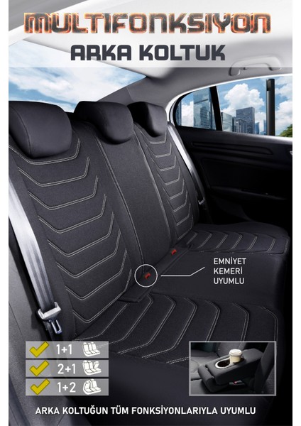 Isuzu D-Max Yarı Deri Oto Koltuk Kılıfı Ön Arkatakım Karbon Serisi Siyah Beyaz Fs fiyatları