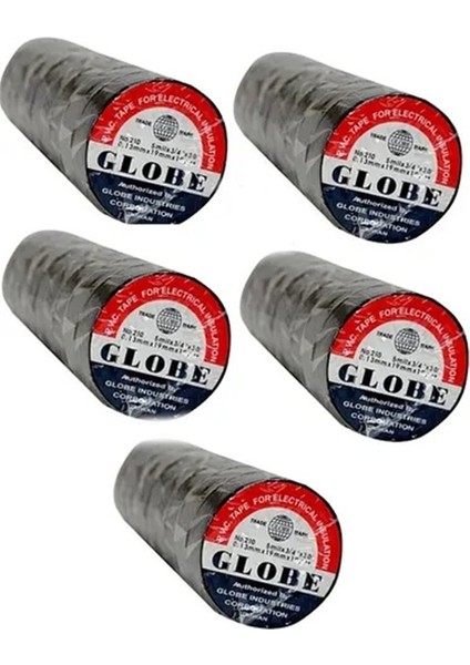 Orjinal Globe 0.13MMX 19MMX 10MM Izole Bant Siyah 50'li Paket