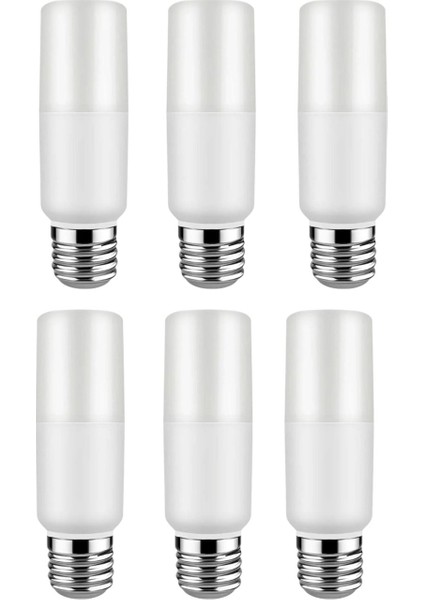 Pil Buji LED Avize Aplik Ampulü 8W E27 6500K Beyaz Işık 6 Adet