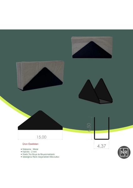Üçgen Metal Peçetelik Modeli modelleri
