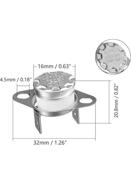 Metal Termostat N.k. 150 Derece - 10 Adet fiyatları