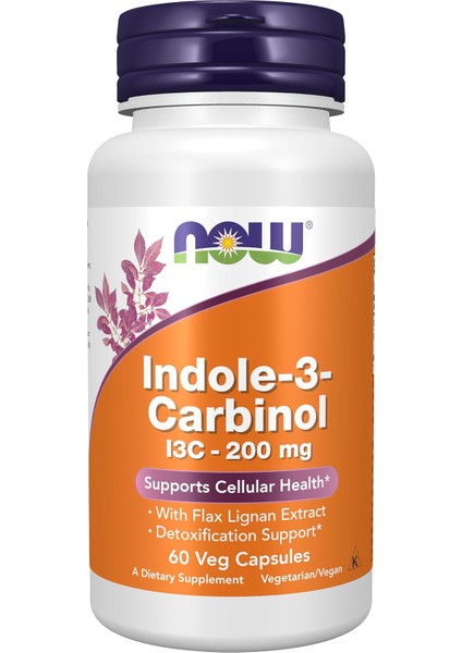 Indole-3-Carbinol 200 mg ,(I3C) Flax Seed Lignan Extract (Linum Usitatissimum) Seed Coat Indol-3-Karbinol