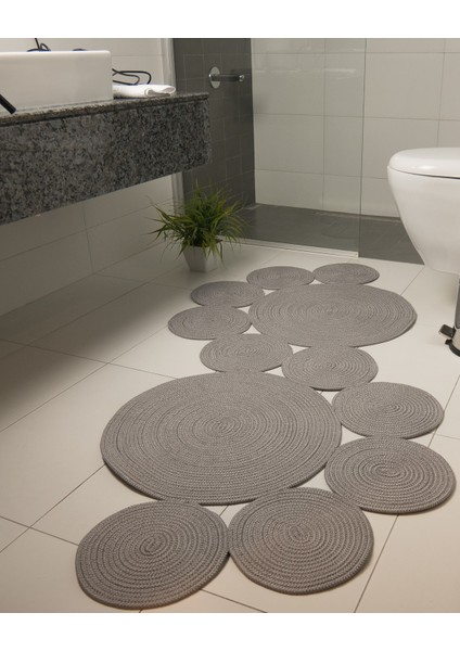 Milda 65 Jüt Hasır Örgü Modern Çift Taraflı Kilim Dekoratif Asimetrik Jüt Halı