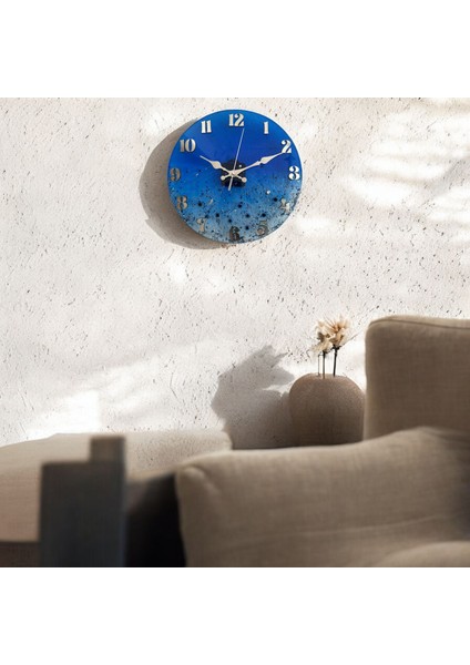 - Nazar Boncuğu Temalı Epoksi Duvar Saati (Özel Tasarım - Tek Üretim) - 30 cm fiyatları