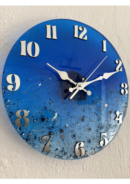 - Nazar Boncuğu Temalı Epoksi Duvar Saati (Özel Tasarım - Tek Üretim) - 30 cm fırsatları