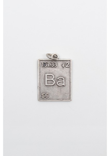 Breaking Bad Ba (Baryum) Element Kolye Ucu - Gümüş ( Silver ) Renk