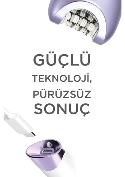 Tep-02 Beyaz 6 Başlıklı (Yüz+Koltuk Altı+Bikini Bölgesi+Bacak) Islak ve Kuru Kablosuz Epilatö fırsatları