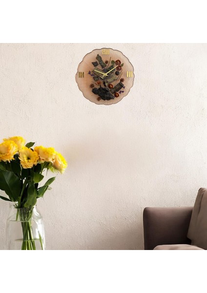 - Doğal Ağaç Kabuklu Epoksi Duvar Saati (Özel Tasarım - Tek Üretim - Versiyon Iıı) - 30 cm fiyatları