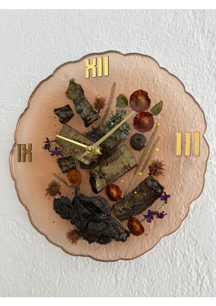 - Doğal Ağaç Kabuklu Epoksi Duvar Saati (Özel Tasarım - Tek Üretim - Versiyon Iıı) - 30 cm fırsatları