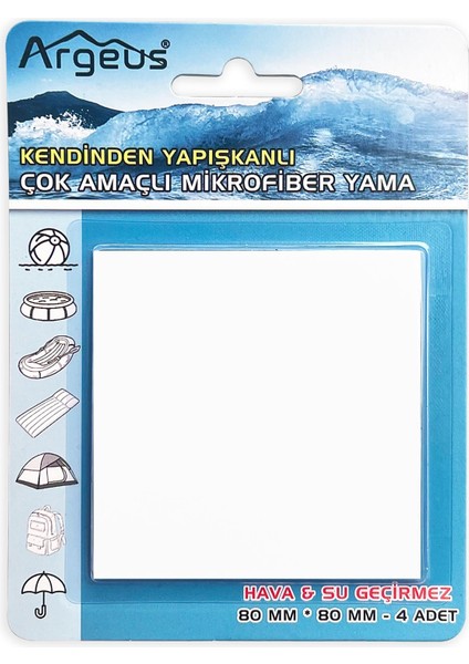 Kendinden Yapışkanlı Tamir Yaması Beyaz - (Mont, Şemsiye, Şişme Yatak)