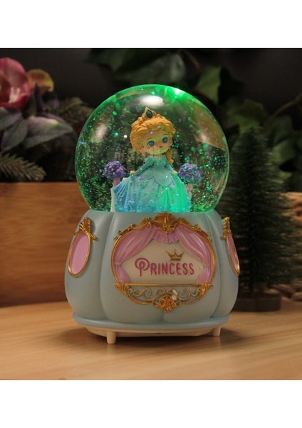 Prenses Temalı Orta Boy Işıklı Müzikli Kar Küresi fırsatları