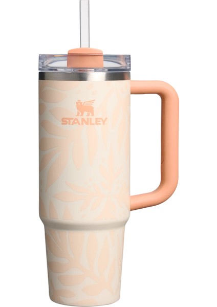 the Quencher H2.0 Flowstate Tumbler | 0,89 Litre (30 Oz) Apricot Palms Pipetli Termos