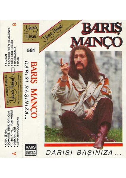 Barış Manço – Darısı Başınıza – Kaset – 1989 – Koleksiyon Ürünü
