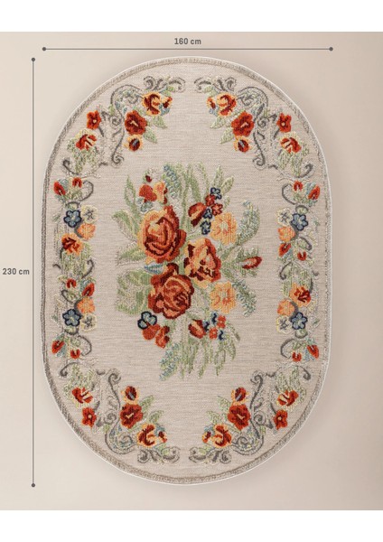 Montclus Oval Halı - Koyu Bej/Kahverengi - 160x230 cm fırsatları