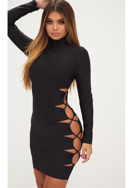 Yandan Dekolteli Elbise