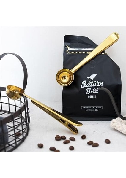 Kahve Ölçü Kaşığı Silver Çok Fonksiyonlu Paslanmaz Çelik Kaşık (Altın) fiyatları