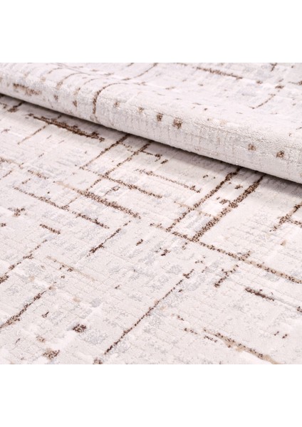 Aboard Kahverengi Geometrik Etnik Modern Desenli Akrilik Hav Vermeyen Leke Tutmayan Kolay Temizlenen Yumuşak Makine Salon Yolluk Mutfak Halı modelleri