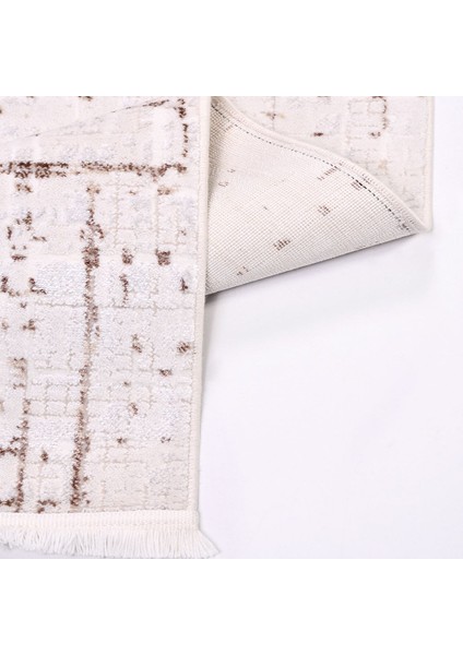 Aboard Kahverengi Geometrik Etnik Modern Desenli Akrilik Hav Vermeyen Leke Tutmayan Kolay Temizlenen Yumuşak Makine Salon Yolluk Mutfak Halı fırsatları