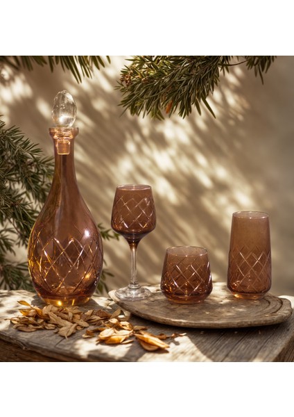 37 Parça 12 Kişilik Kesme Cam Su Takımı Bardak Seti