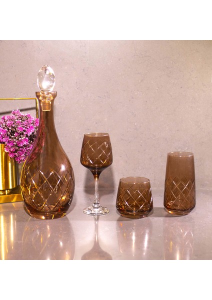 37 Parça 12 Kişilik Kesme Cam Su Takımı Bardak Seti fiyatları