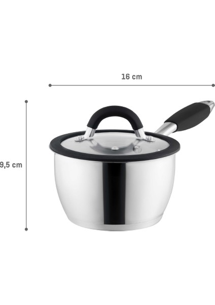 Colin Sos Tenceresi - Çelik - 16 cm