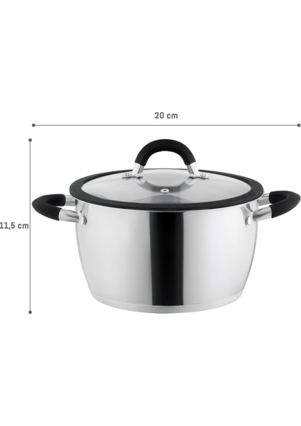 Colin Derin Tencere - Çelik - 20 cm