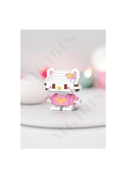 Pembe Hello Kitty Yap Boz 3D Puzzle Mini LEGO fiyatları