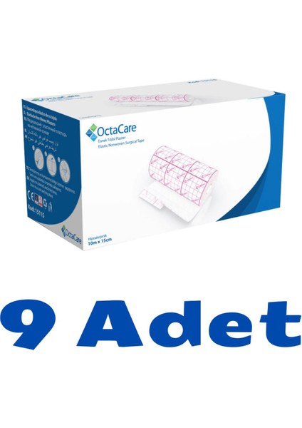 Octamed Esnek Tıbbi Plaster (Fix) 10 M x 15 cm 9 Adet