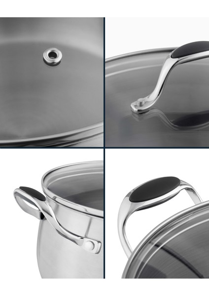 Avery Derin Tencere - Çelik - 22 cm