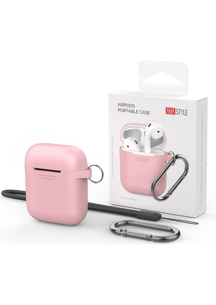 Airpods Için Şarj KUTULU(2016)/(2019)/KABLOSUZ Şarj Kutulu AIRPODS(2019)TOZ Önleyici Fiş Tasarımı Yumuşak Silikon Kancalı Düşmeye Dayanıklı Kapak-Pembe (Yurt Dışından)