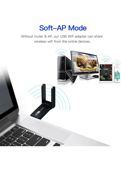 1300 Mbps Dual Band USB 3.0 Wireless Adaptör Kablosuz Wifi Alıcı fırsatları