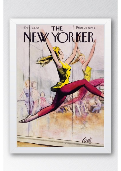 The New Yorker Çerçeveli Tablo October 15 1955 - Balerin Tablosu