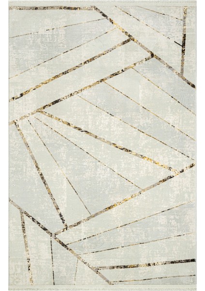 Priya Bej Modern Etnik Desenli Bambu Makinada Yıkanabilir Hav Toz Vermez Leke Tutmayan Kaymaz Taban Dijital Makine Baskı Salon Yolluk Mutfak Halı