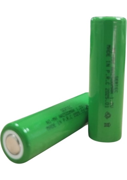 1.2V 2500 Mah - Aa - Nı-Mh Şarjlı Pil - (Başsız / Flat Head)