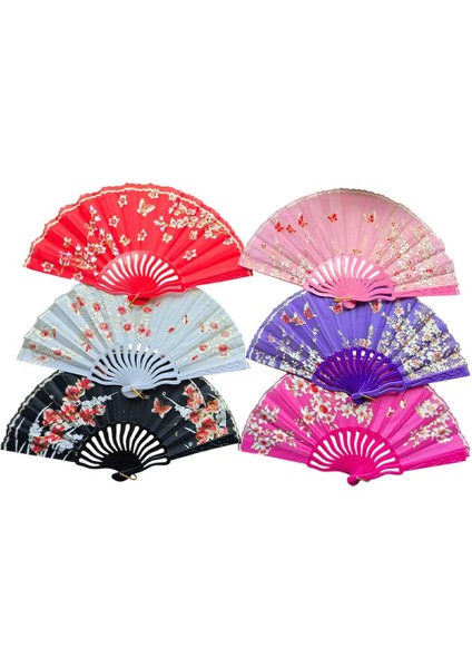 Plastik Kumaş Yelpaze 12 Li Karışık OB-051