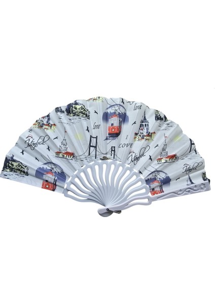 Plastik Kumaş Yelpaze 12 Li Istanbul