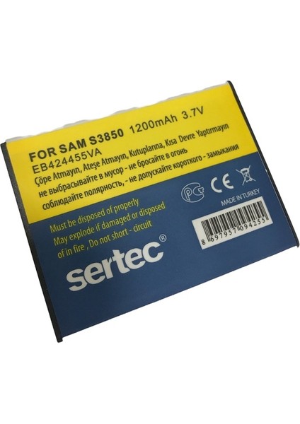 Samsung M350/S3850 Uyumlu Batarya